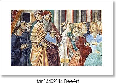Free art print of Blessing of the Faithful at Hippo. Detail by Benozzo Gozzoli