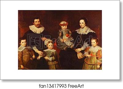 Free art print of The Family of the Artist by Cornelis De Vos