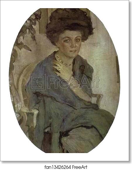 Free art print of Portrait of Yelena Oliv by Valentin Serov