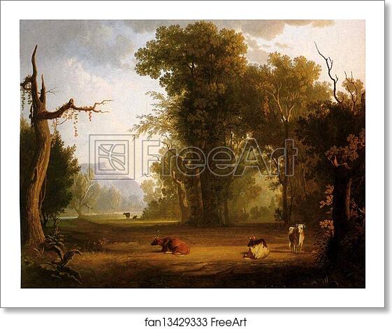 Free art print of Landscape with Cattle by George Caleb Bingham Free art print of Landscape with Cattle by George Caleb Bingham