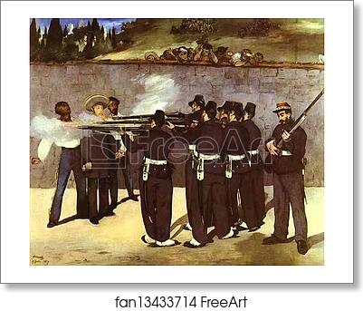 Free art print of The Execution of the Emperor Maximilian of Mexico by Edouard Manet