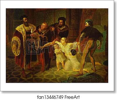 Free art print of Death of Inessa de Castro, Morganatic Wife of Portuguese Infant Don Pedro by Karl Brulloff Free art print of Death of Inessa de Castro, Morganatic Wife of Portuguese Infant Don Pedro by Karl Brulloff