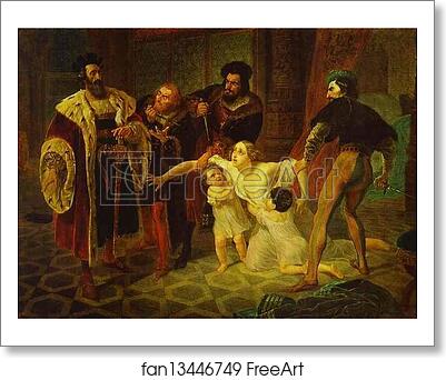 Free art print of Death of Inessa de Castro, Morganatic Wife of Portuguese Infant Don Pedro by Karl Brulloff Free art print of Death of Inessa de Castro, Morganatic Wife of Portuguese Infant Don Pedro by Karl Brulloff