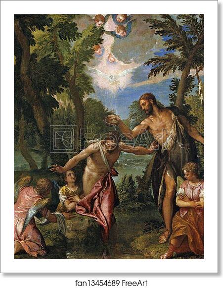 Free art print of Baptism of Christ by Paolo Veronese