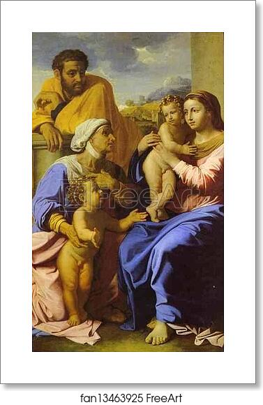 Free art print of Holy Family with John the Baptist and St. Elizabeth by Nicolas Poussin Free art print of Holy Family with John the Baptist and St. Elizabeth by Nicolas Poussin