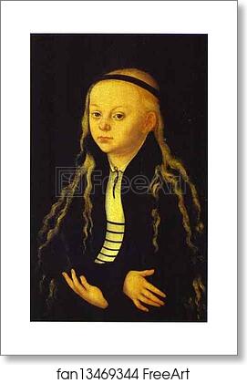 Free art print of Portrait Supposed to Be of Magdalena Luther by Lucas Cranach The Elder