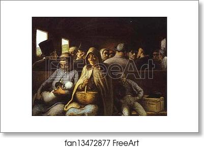 Free art print of A Wagon of the Third Class by Honoré Daumier