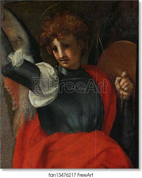 Free art print of St. John the Evangelist and St. Michael the Archangel. Detail by Jacopo Carrucci, Known As Pontormo