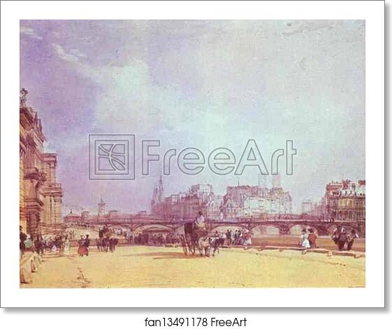 Free art print of Paris. Quai du Louvre by Richard Parkes Bonington Free art print of Paris. Quai du Louvre by Richard Parkes Bonington