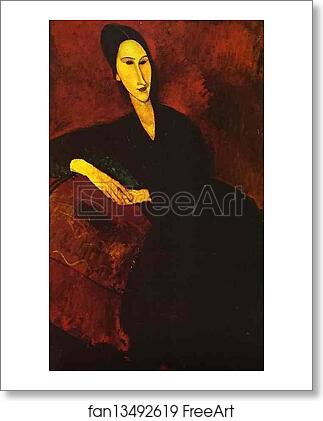 Free art print of Madame Zborowska on a Sofa by Amedeo Modigliani