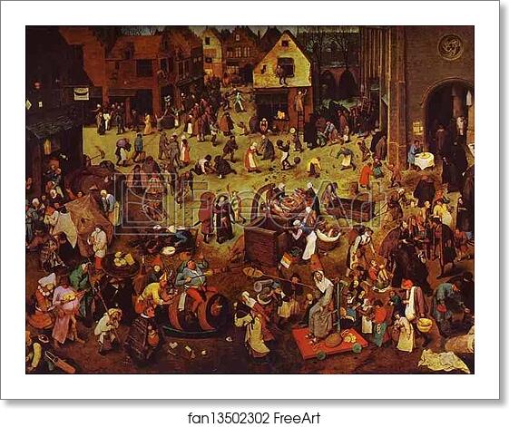 Free art print of The Fight between Carnival and Lent by Pieter Bruegel The Elder Free art print of The Fight between Carnival and Lent by Pieter Bruegel The Elder