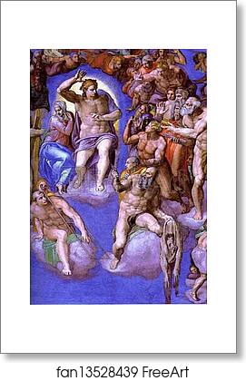 Free art print of The Last Judgment . Detail by Michelangelo