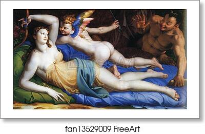 Free art print of Venus and Cupid with a Satyr by Agnolo Bronzino