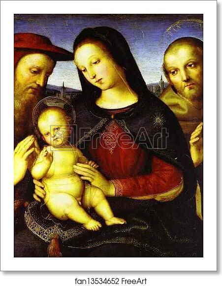 Free art print of Madonna with the Christ Child Blessing and St. Jerome and St. Francis (Von der Ropp Madonna) by Raphael Free art print of Madonna with the Christ Child Blessing and St. Jerome and St. Francis (Von der Ropp Madonna) by Raphael