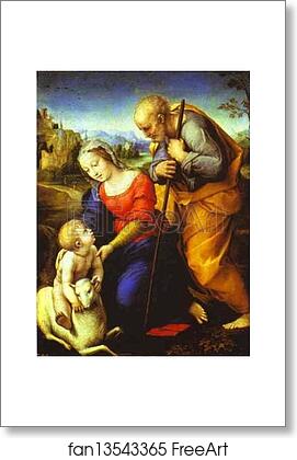 Free art print of The Holy Family with a Lamb by Raphael