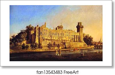 Free art print of Warwick Castle: the South Front by Giovanni Antonio Canale, Called Canaletto