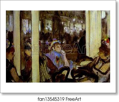 Free art print of Women, on a Cafe Terrace by Edgar Degas