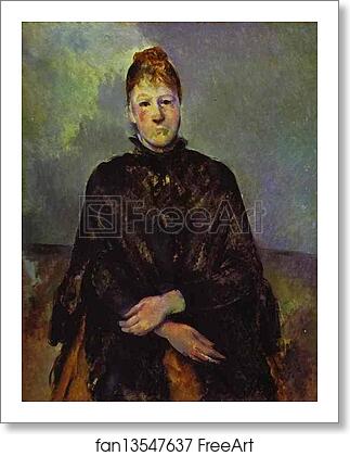 Free art print of Portrait of Mme Cézanne by Paul Cézanne