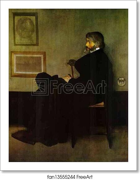 Free art print of Arrangement in Gray and Black No.2: Portrait of Thomas Carlyle by James Abbott Mcneill Whistler