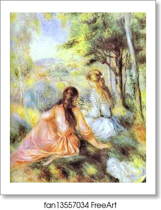 Free art print of On the Meadow by Pierre-Auguste Renoir