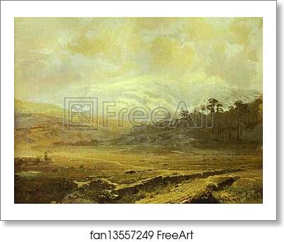 Free art print of Mountains in the Crimea in Winter by Feodor Vasilyev