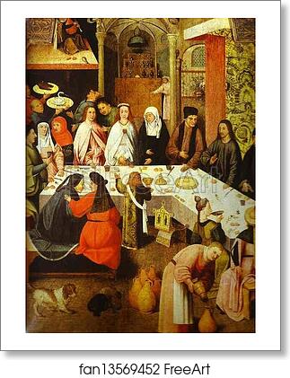 Free art print of Marriage Feast at Cana by Hieronymus Bosch