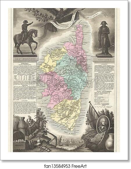 Free art print of Dept. de la Corse. by Victor Jules Levasseur