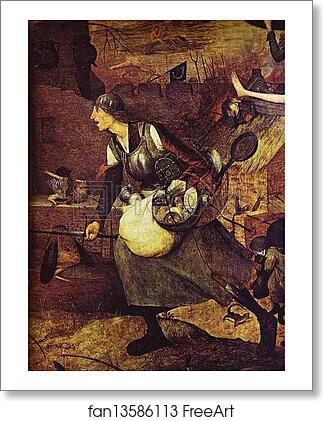 Free art print of 'Dulle Griet' (Mad Meg). Detail by Pieter Bruegel The Elder Free art print of 'Dulle Griet' (Mad Meg). Detail by Pieter Bruegel The Elder