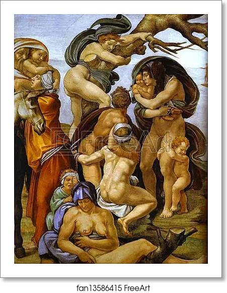 Free art print of The Flood. Detail by Michelangelo Free art print of The Flood. Detail by Michelangelo
