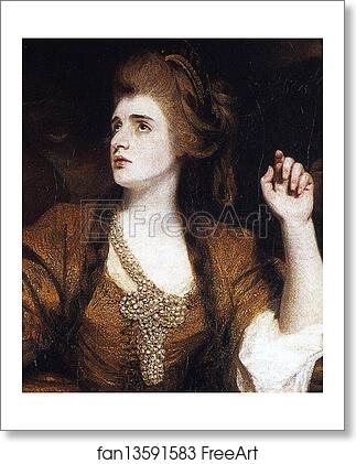Free art print of Sarah Siddon as the Tragic Muse. Detail by Sir Joshua Reynolds