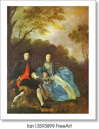 Free art print of Thomas Gainsborough, with His Wife and Elder Daughter, Mary by Thomas Gainsborough