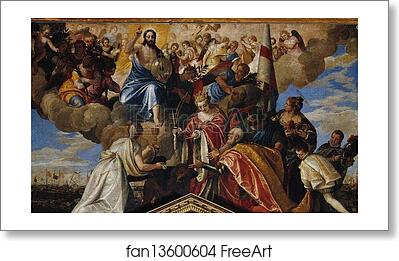 Free art print of Allegory of the Battle of Lepanto with Sebastiano Venier. Detail by Paolo Veronese