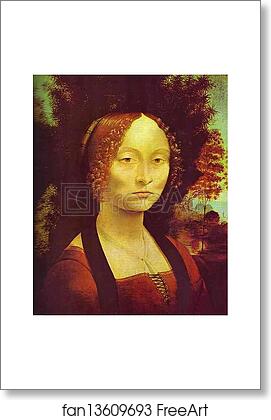 Free art print of Portrait of Ginevra de'Benci by Leonardo Da Vinci