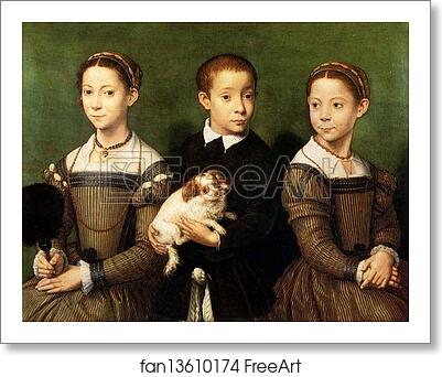 Free art print of Portrait of Three Children by Sofonisba Anguissola