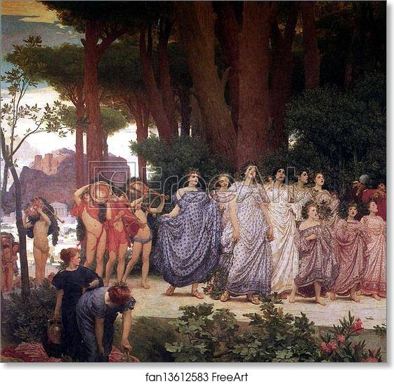 Free art print of The Daphnephoria. Detail by Frederick Leighton