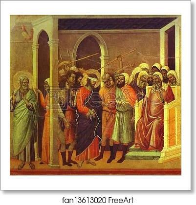 Free art print of Maestà (back, central panel) Jesus Mocked by Duccio Di Buoninsegna Free art print of Maestà (back, central panel) Jesus Mocked by Duccio Di Buoninsegna