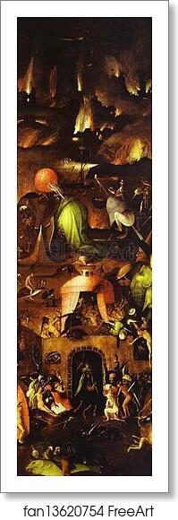 Free Art Print Of Hell By Hieronymus Bosch 1500s Right Wing Of The Last Judgement Triptych Oil On Panel Akademie Der Bildenden Kunste Vienna Austria Freeart Fan