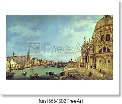 Free art print of Entrance to the Grand Canal: Looking East by Giovanni Antonio Canale, Called Canaletto