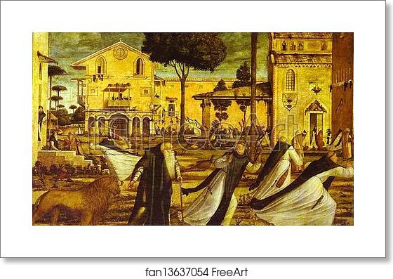 Free art print of St. Jerome Leads the Lion into the Monastery by Vittore Carpaccio Free art print of St. Jerome Leads the Lion into the Monastery by Vittore Carpaccio