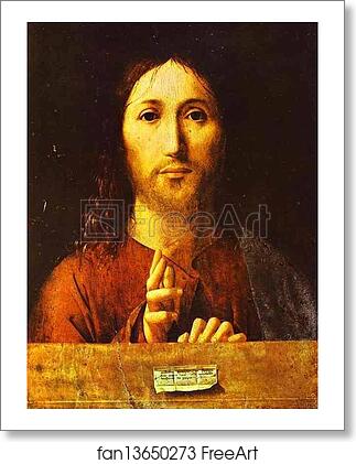 Free art print of Christ Blessing by Antonello Da Messina