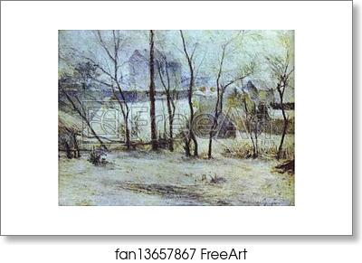 Free art print of Effect of Snow by Paul Gauguin