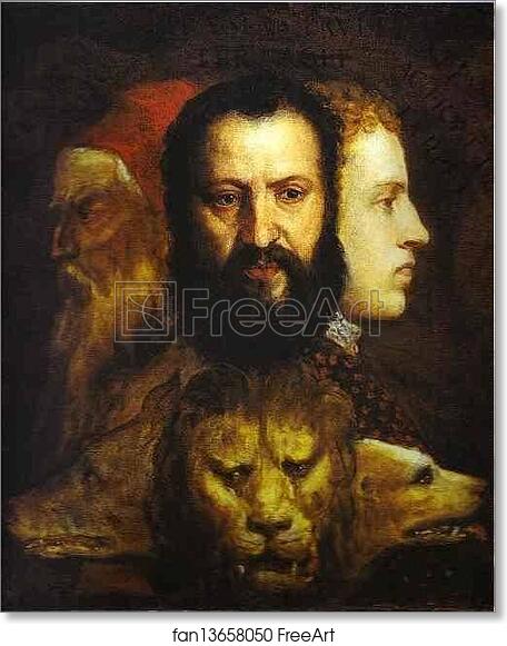Free art print of Allegory of Time Governed by Prudence by Titian