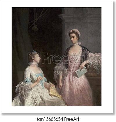 Free art print of Portrait of Horace Walpole's Nieces: The Honorable Laura Keppel and Charlotte, Lady Huntingtower by Allan Ramsay
