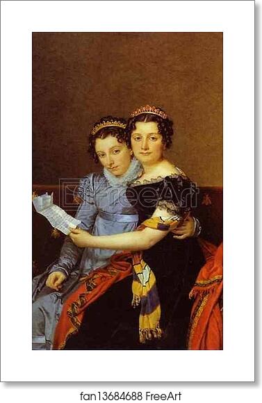 Free art print of Portrait of Charlotte and Zénaide Bonaparte by Jacques-Louis David