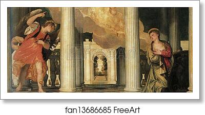 Free art print of The Annunciation by Paolo Veronese
