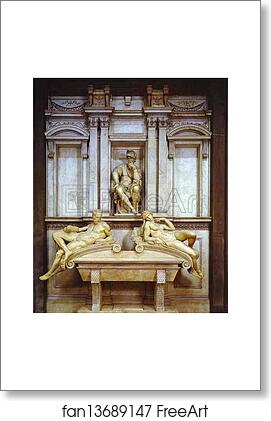 Free art print of Tomb of Lorenzo de' Medici by Michelangelo
