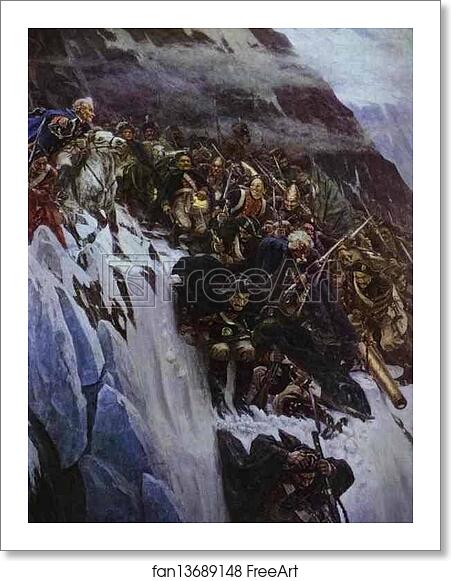 Free art print of Russian Troops under Suvorov Crossing the Alps by Vasily Surikov Free art print of Russian Troops under Suvorov Crossing the Alps by Vasily Surikov