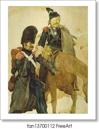 Free art print of . The Return from Russia by Jean Louis André Théodore Géricault