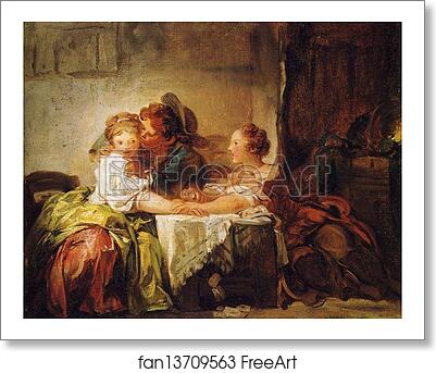 Free art print of The Lost Wager by Jean-Honoré Fragonard