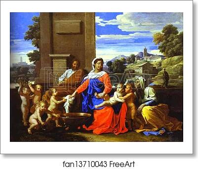 Free art print of The Holy Family by Nicolas Poussin
